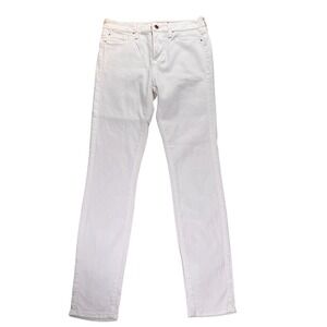 Fidelity Denim Belvedere Mid Rise Skinny Jeans White Lumina Luxe Size 30 NEW